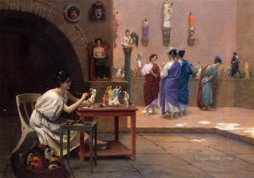  Painting Canvas - Painting Breathes Life into Sculpture 1893 Greek Arabian Orientalism Jean Leon Gerome